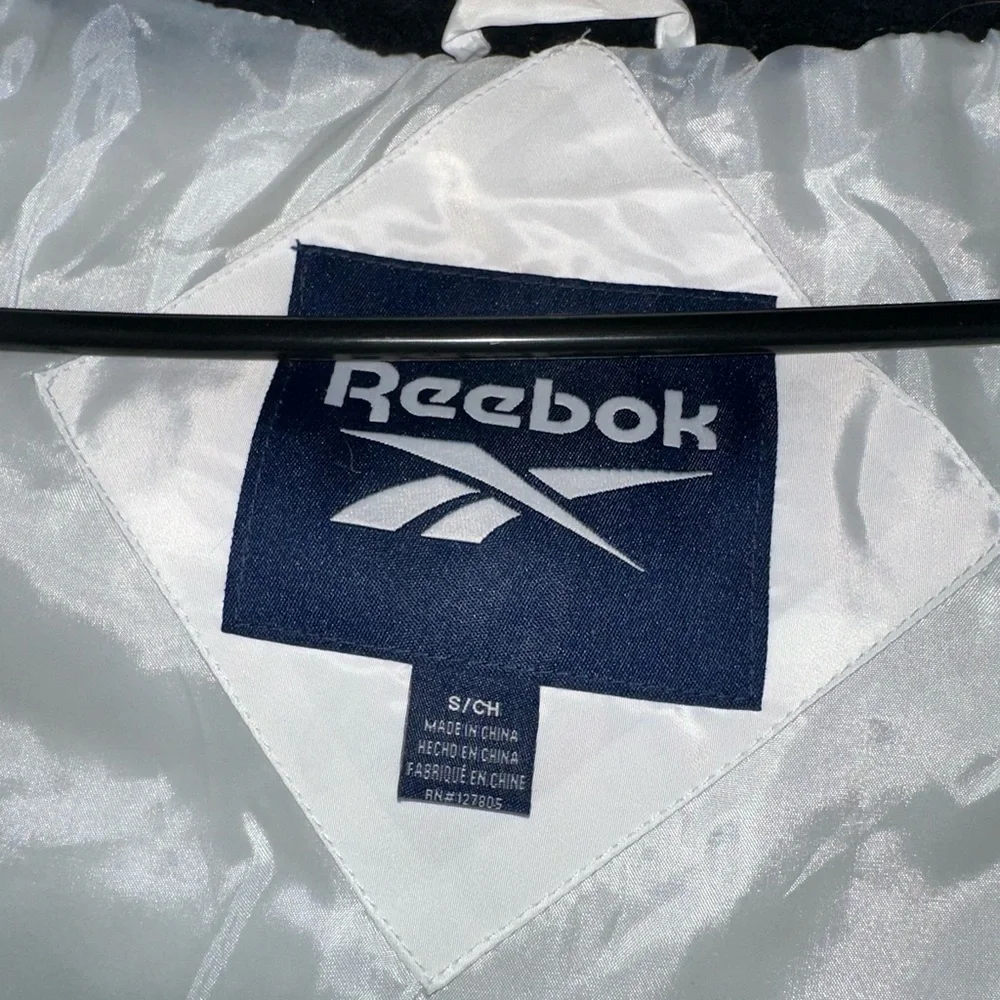 White Fuzzy Reebok Jacket - Picture 3 of 3